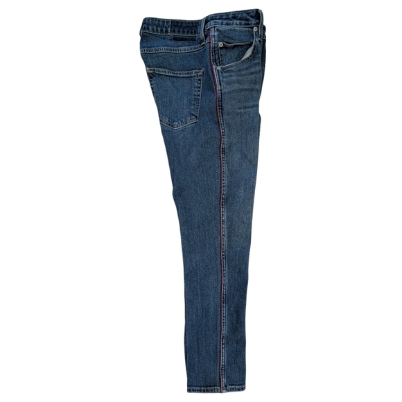 AMO Denim "The Babe" Jeans with Piping High Rise Straight Leg – Dark Vintage 30 - Picture 5 of 11
